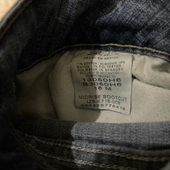 Riders by Lee 5 pocket curvy jeans wide leg button & zip fly stretch bootcut 16M - Picture 3 of 7